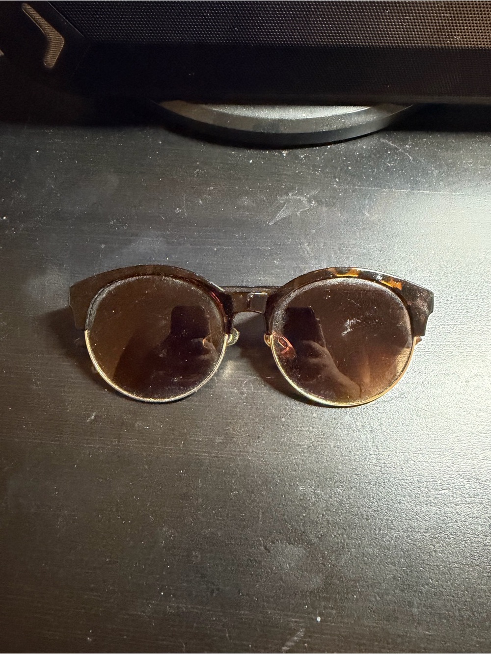 Round Tortoiseshell Women’s Sunglasses - Brown Lenses